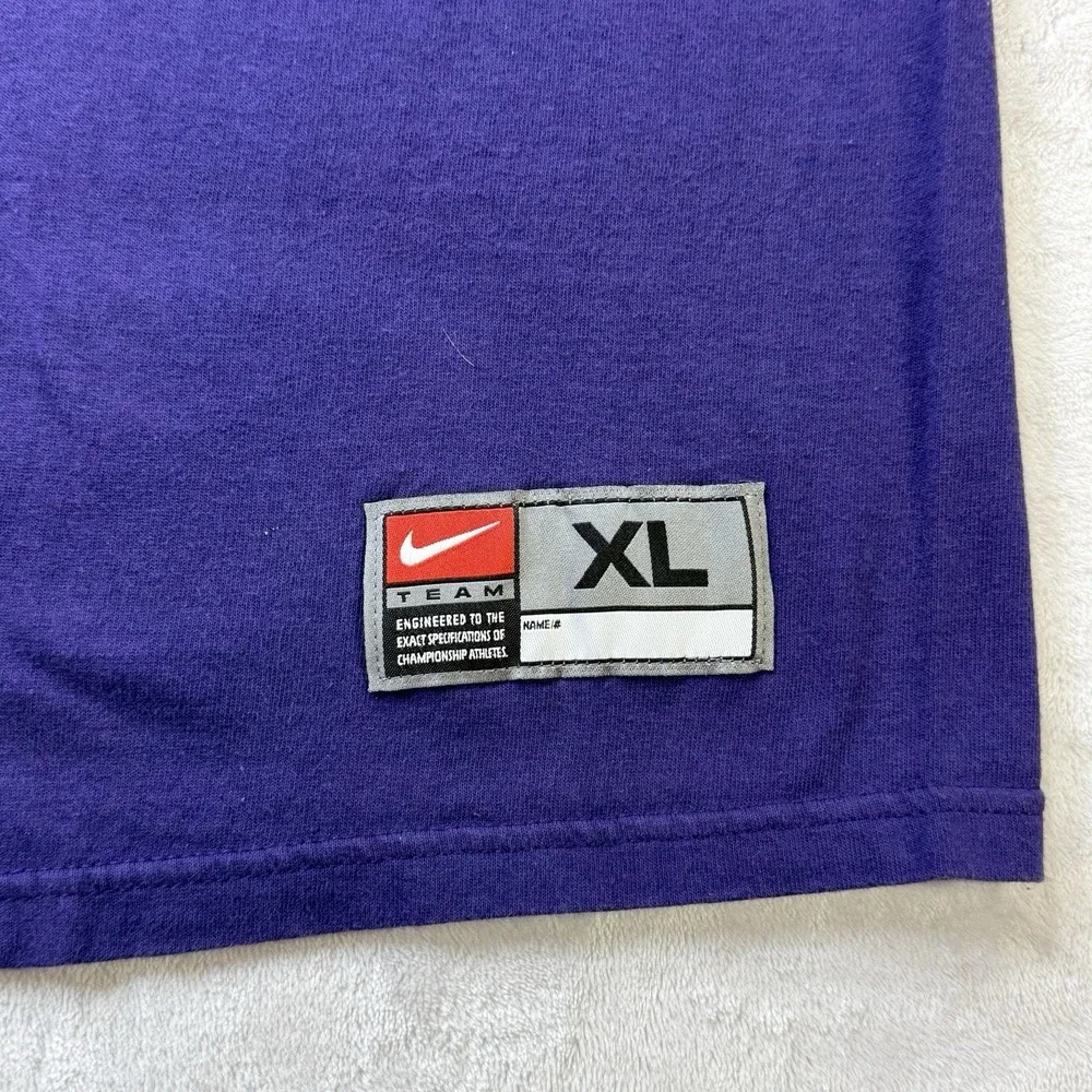 VTG Y2K Nike Team LSU Tigers T Shirt‎ Purple XL Swoosh NCAA